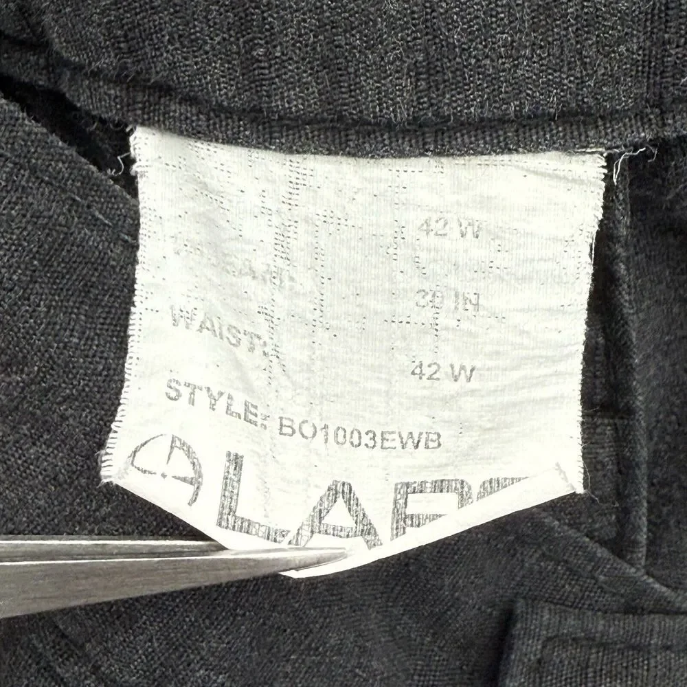LAPG Tactical Pants Mens Size 42x30 Black Ripstop Elastic‎ Waistband Cargo